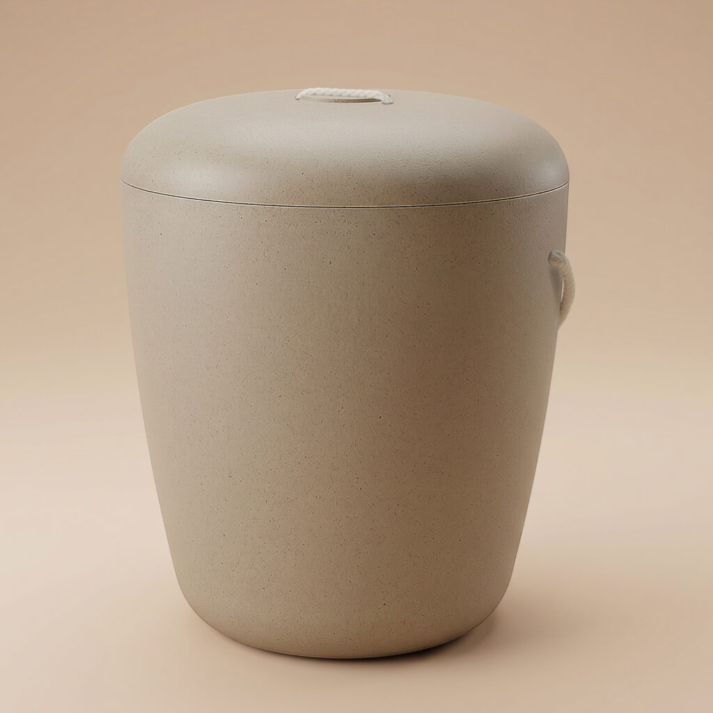 Hiesu biodegradable urn in light brown color by UrnBT
