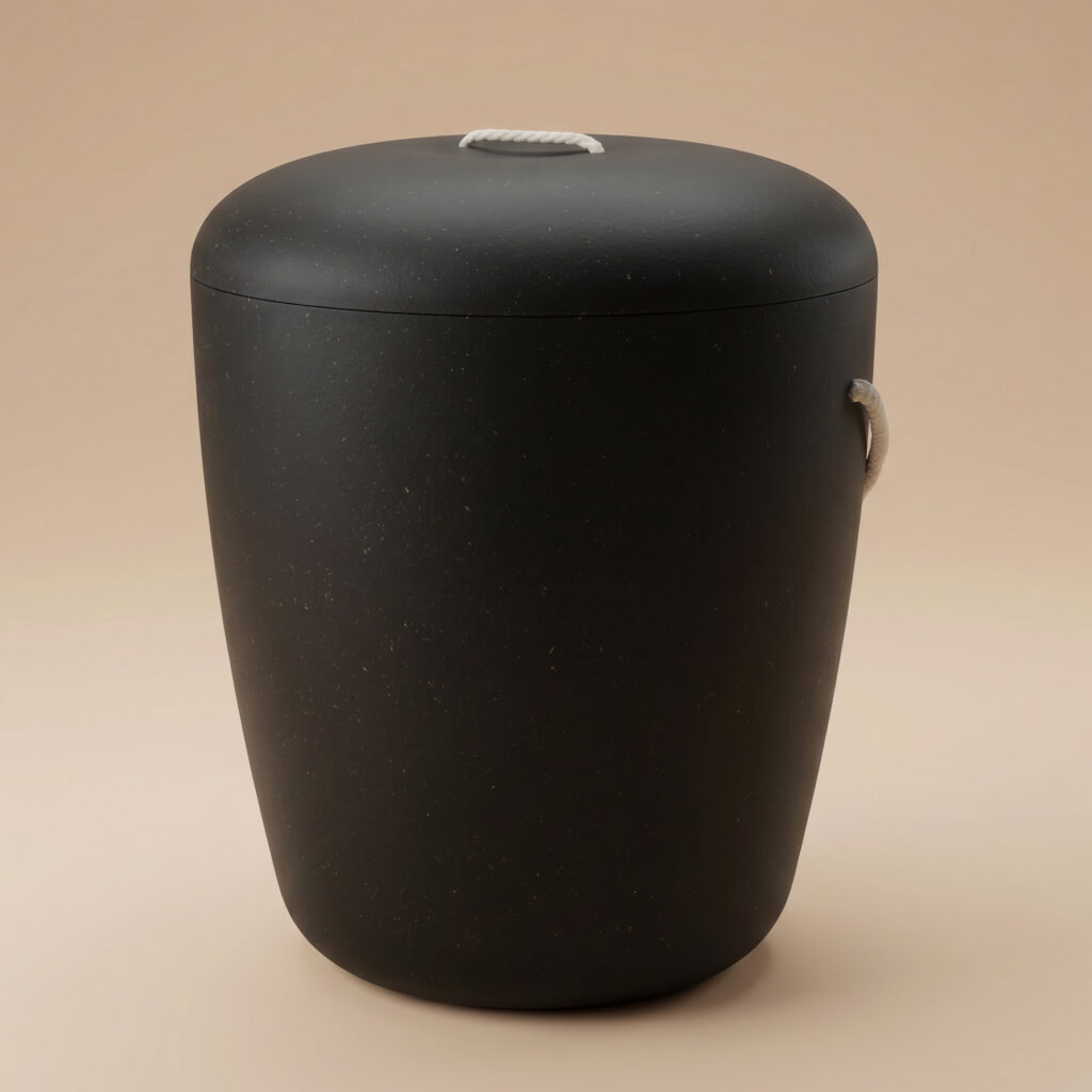 Kannas biodegradable urn in very dark brown color by UrnBT