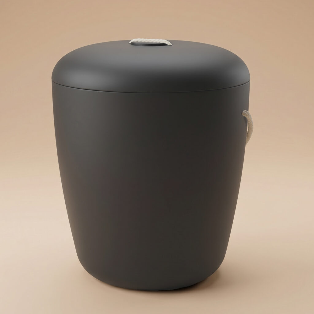 Kuutamo biodegradable urn in black by UrnBT