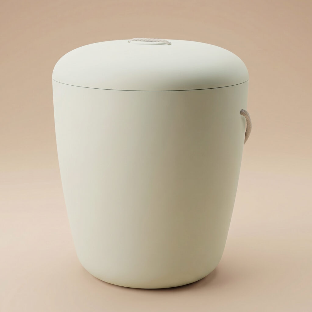 Leino biodegradable urn in light green by UrnBT