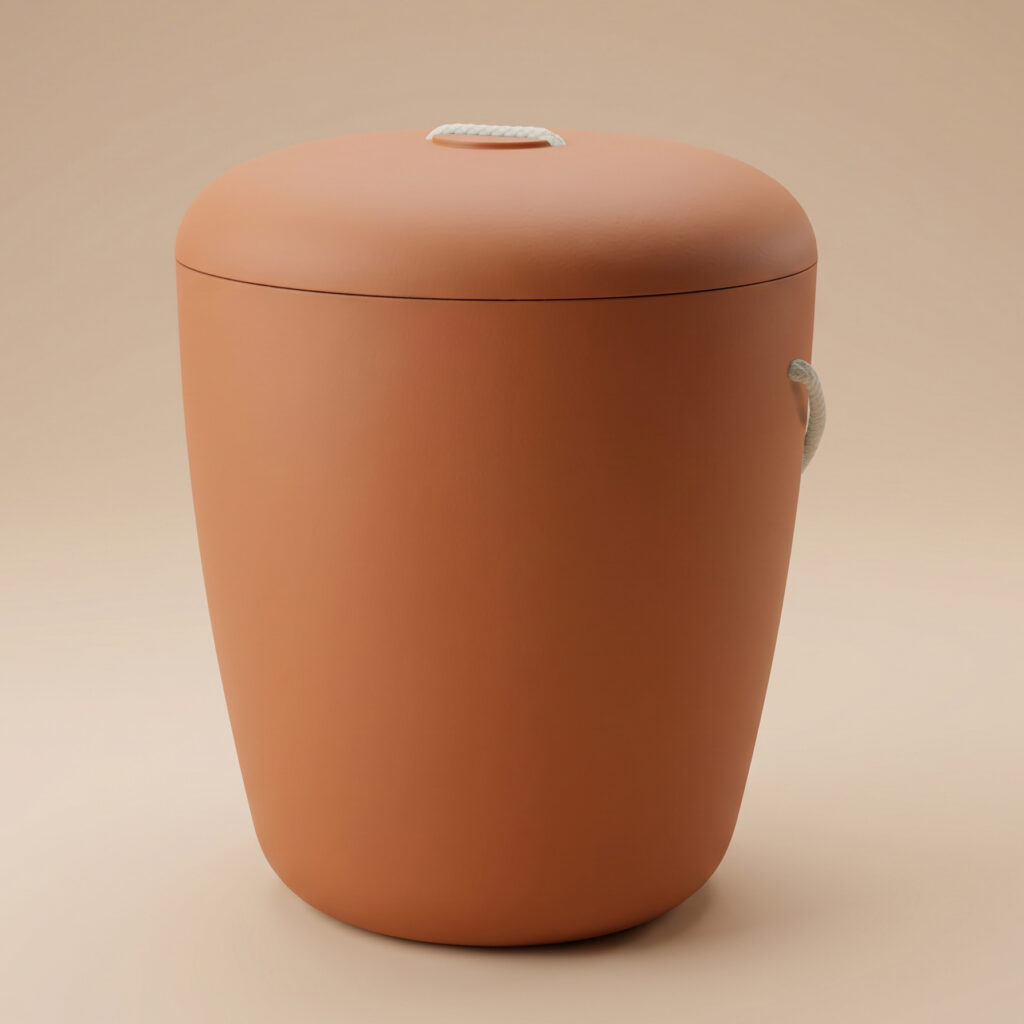 Otra biodegradable urn in orange by UrnBT