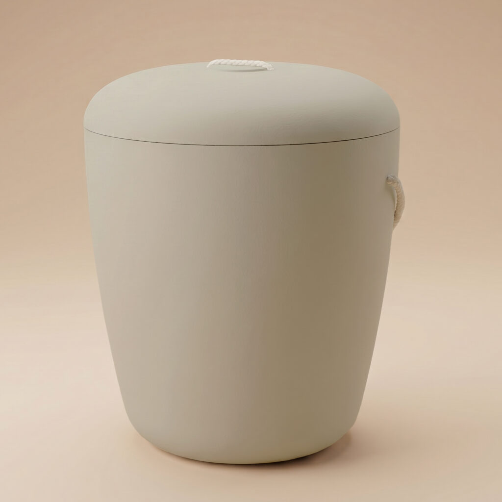 Saro biodegradable urn in beige by UrnBT