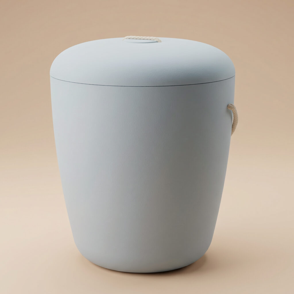 Unti biodegradable urn in light blue by UrnBT