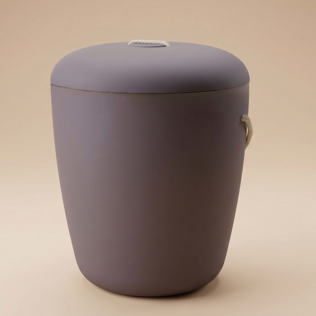 Valto biodegradable urn in purple by UrnBT
