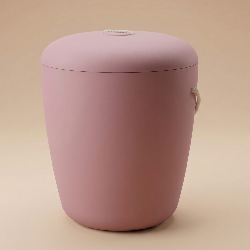 Vieno biodegradable urn in rose pink by UrnBT